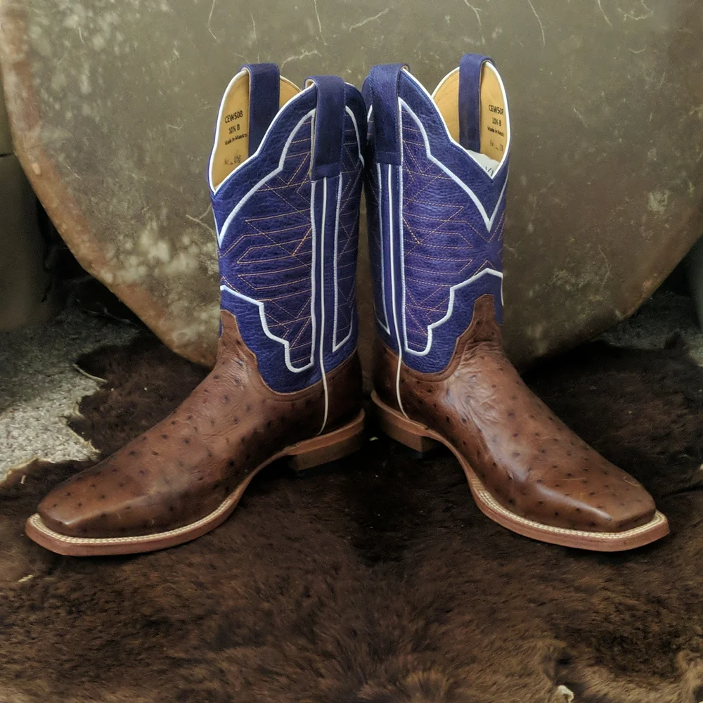 CINCH Edge CEW508 Coronado Collection ostrich cowgirl western boots sz 10.5 new - Picture 8 of 16